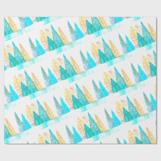 Excentrisch dennenpapier cadeaupapier (Vlak)