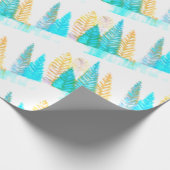 Excentrisch dennenpapier cadeaupapier (Hoek)