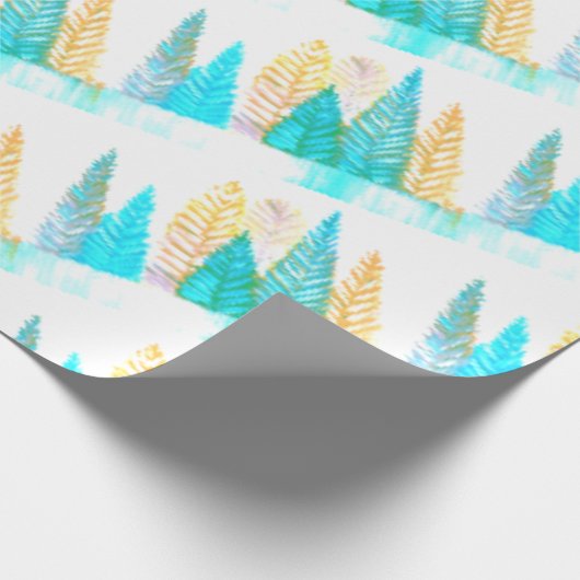 Excentrisch dennenpapier cadeaupapier (Hoek)