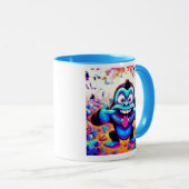 Excentrische en gekleurde aap. mok (Voorkant rechts)