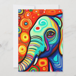 Excentrische olifant feestdagenkaart