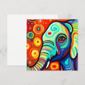 Excentrische olifant feestdagenkaart (Voorkant / Achterkant)