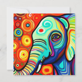 Excentrische olifant feestdagenkaart