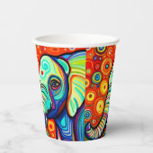 Excentrische olifant papieren bekers (Voorkant)