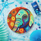 Excentrische olifant papieren bordje (Feest)