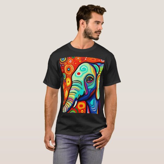 Excentrische olifant t-shirt (Voorkant volledig)
