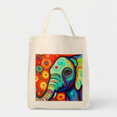 Excentrische olifant tote bag (Voorkant)
