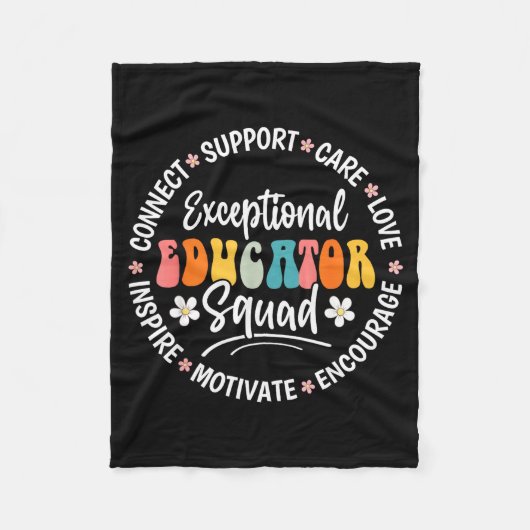Exceptional Educator Squad Appreciation Week Back  Fleece Deken (Voorkant)