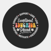 Exceptional Educator Squad Appreciation Week Back  Ronde Sticker (Voorkant)