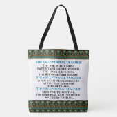 EXCEPTIONELE TEACHER-SEE BACK-Teacher Pledge Tote Bag (Voorkant)