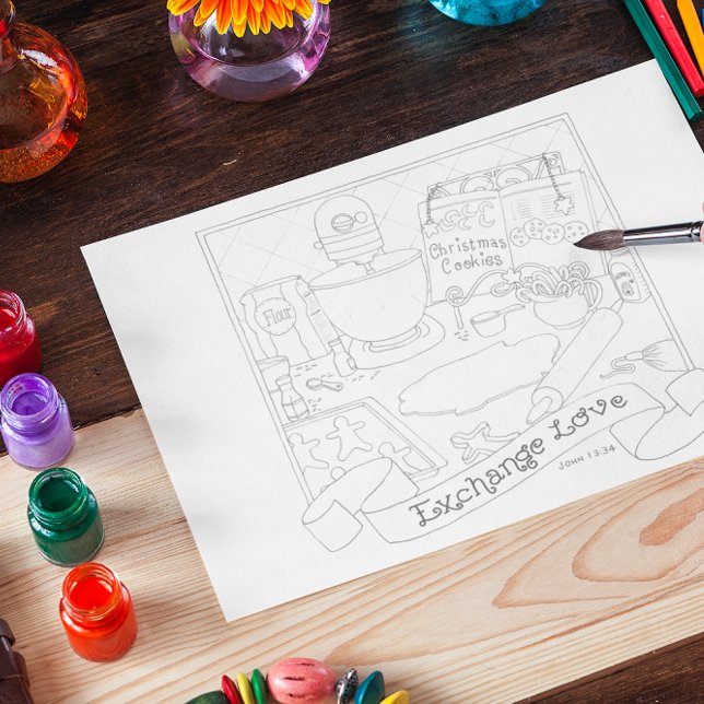 Exchange Love Coloring Briefkaart (Creator heeft geüpload)