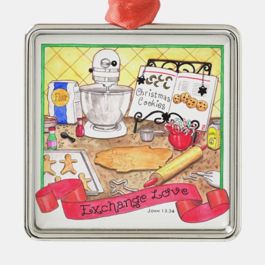 Exchange Love Kerstversiering Metalen Ornament (Voorkant)