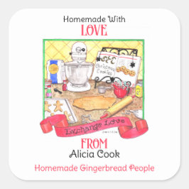 Exchange Love Persoonlijke Homemade Gift Vierkante Sticker