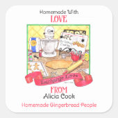 Exchange Love Persoonlijke Homemade Gift Vierkante Sticker (Voorkant)