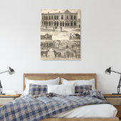 Exchange National Bank of Downs, Kansas Canvas Afdruk (Insitu (Slaapkamer))