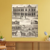 Exchange National Bank of Downs, Kansas Canvas Afdruk (Insitu (Woonkamer))