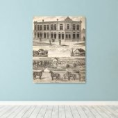 Exchange National Bank of Downs, Kansas Canvas Afdruk (Insitu (Houten vloer))