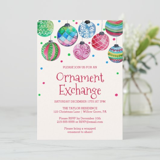 Exchange-partij voor feestdagen kaart (Staand voorkant)