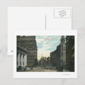 Exchange Street Uitzicht van State Street Briefkaart (Voorkant / Achterkant)