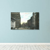 Exchange Street Uitzicht van State Street Canvas Afdruk (Insitu (Houten vloer))