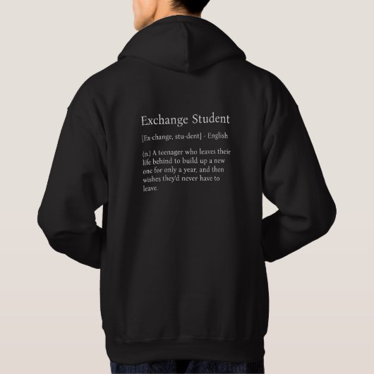 Exchange Student Definition T-shirt (Achterkant)
