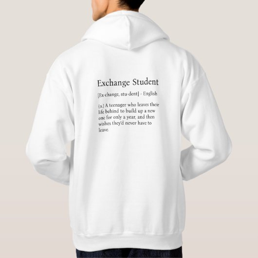 Exchange Student Definition T-shirt (Achterkant)