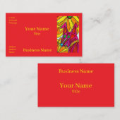 Excited Colorful Dog Business Cards Visitekaartje (Voorkant / Achterkant)
