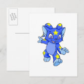 Excited Starry Acara Briefkaart (Voorkant / Achterkant)