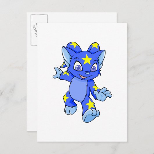 Excited Starry Acara Briefkaart (Voorkant / Achterkant)