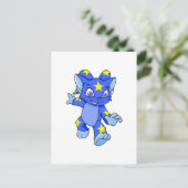 Excited Starry Acara Briefkaart (Staand voorkant)