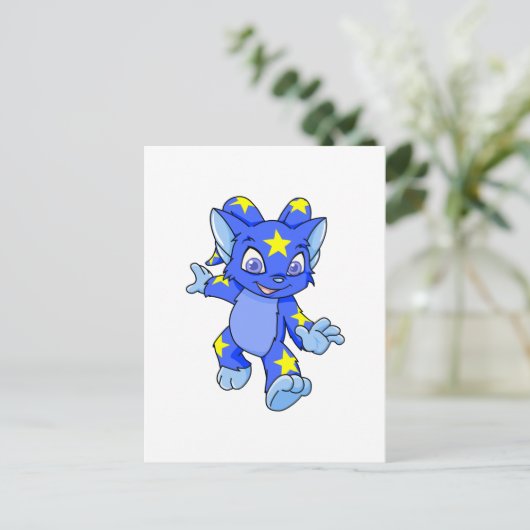 Excited Starry Acara Briefkaart (Staand voorkant)