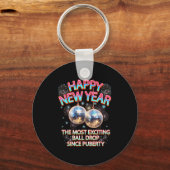 Exciting Ball Drop Since-puberty Happy New Year Di Sleutelhanger (Voorkant)