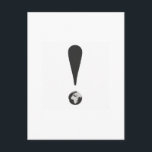 EXCLAMATION MARK  BRIEFKAART<br><div class="desc">A visual metaphor reflecting the growing concern for the future of planet Earth,  calling attention to the urgent question of how humanity will care for the living planet that sustains us.</div>