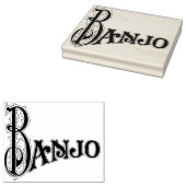 Exclusief 1920 Banjo Typografie Art Stamp Rubberstempel (Gestempeld)