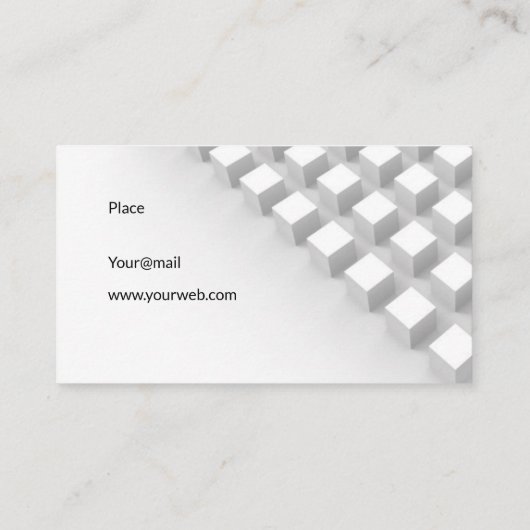 Exclusief 3D modern wit Visitekaartje (Achterkant)