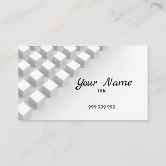 Exclusief 3D modern wit Visitekaartje (Voorkant)