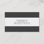 Exclusief aantrekkelijk grijs witte streep visitekaartje (Achterkant)