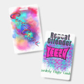 Exclusief badge voor herhaalde overtreders (Voor- en achterkant)