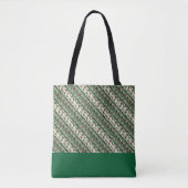 Exclusief Batik Parang Two Tone Pattern Green Tote Bag (Voorkant)