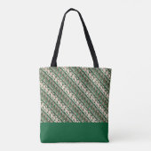 Exclusief Batik Parang Two Tone Pattern Green Tote Bag (Achterkant)