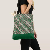 Exclusief Batik Parang Two Tone Pattern Green Tote Bag (Dichtbij)