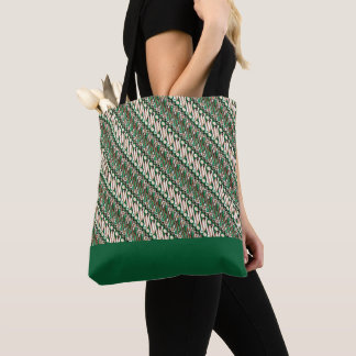 Exclusief Batik Parang Two Tone Pattern Green Tote Bag