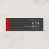 Exclusief dunne speciale plaat, rood grijs mini visitekaartje (Achterkant)