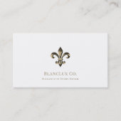 Exclusief Fleur-de-lis Logo Wit Visitekaartje (Voorkant)
