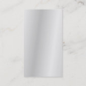 Exclusief grijs, modern, zilver visitekaartje (Achterkant)