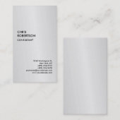 Exclusief grijs, modern, zilver visitekaartje (Voorkant / Achterkant)