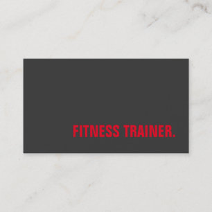 Exclusief grijs Rood, uniek trainer voor fitness Visitekaartje
