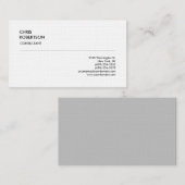 Exclusief klassiek minimalistisch platte linen visitekaartje (Voorkant / Achterkant)