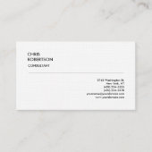 Exclusief klassiek minimalistisch platte linen visitekaartje (Voorkant)
