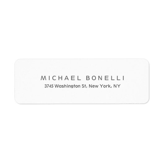 Exclusief label voor persoonlijk modern retouradre (Voorkant)